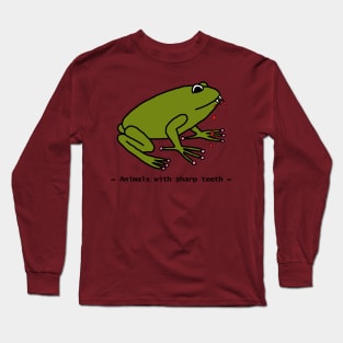 Animals with Sharp Teeth Halloween Horror Frog Long Sleeve T-Shirt